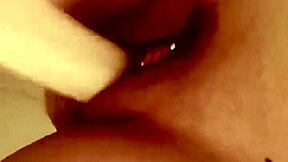 babe cums hard in shower using dildo on big tits latina milf pussy