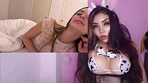 Sharing Bed Turns Into Wild Creampie Fuck With Cute Latina Stepsis