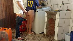 brazilian housewife pays repairman with fat juicy pussy licking domination creampie