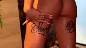 Watch Petite Latina Shower Dildo Ride Her Shaved Pussy Close