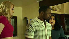 My lesbian lover husband joins for wild pussy pounding fun