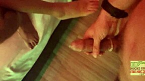 couple's latina milf rides big cock while hubby cums 6 times in cuckold trio