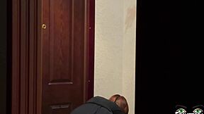 I hid in closet on christmas to fuck stepmom in shared bed