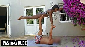 south african ebony whore gaped outdoors by huge white cock?