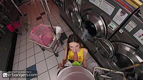 vr bangers redhead teen blows huge cock while stealing wet panties pov ride