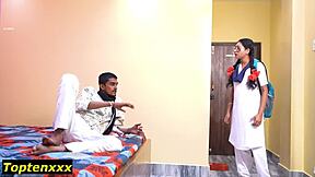 desi schoolgirl rides naughty teacher's cock screaming orgasms