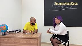 student maggie queen seduces soldierhugecock for bareback classroom creampie fuck