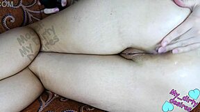 Naughty big ass milf cougar masturbates juicy pussy with toys, prepping tight hole for hardcore anal orgasm.