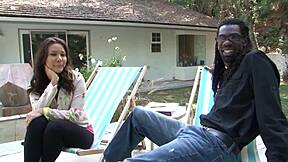 hey this horny asian brunette is riding that massive black cock so deep in her pussy