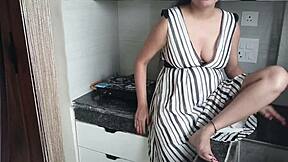 sexy indian stepsis fucked hard by stepbro in kitchen