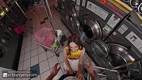 vr bangers redhead teen blows huge cock while stealing wet panties pov ride