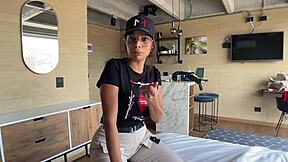 rough casting wrecked me... petite colombian latina milf's big tits bounce in deepthroat doggy cowgirl ride