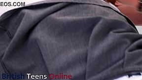 Victoria bound in schoolgirl costume denied orgasm by hardcore dom 😈🔒