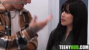 stepmom's clamps on khloe kapri's nipples while penelope reed gets pounded!