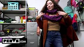 caught shoplifter teen stealin makeup xmas now she gotta suck that cock shoplyfter