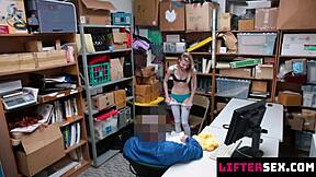 lp officer traps teen shoplifter for rough doggystyle punishment