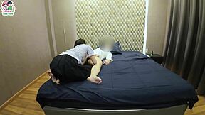 Thai schoolgirl ninewthai blows senior cock for quick extra cash.