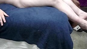 black teen sucks small cock then gets petite pussy fucked by daddy