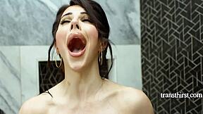 i'm so frustrated i fuck the delivery boy while my stepdaughter watches