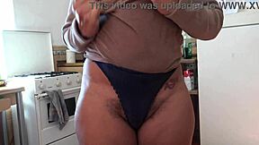 stepmom, show me that hairy pussy, begs horny stepson in taboo voyeur