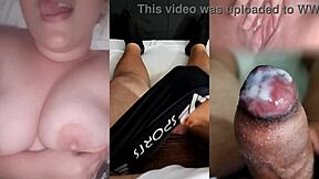 i couldn't resist my ex's teasing tits till i came hard