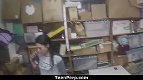 i was reluctant to strip but gave in to avoid cops pounding my teen pussy in the garage