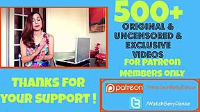 Bigger boobs cam girl dances first time post implant in red dress