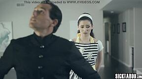 whoa horny petite asian aria lee 😱 destroyed by crazy guy's monster cock!