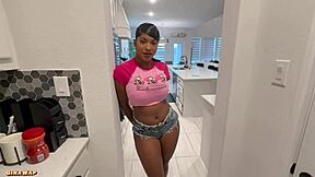 Horny Ebony Babysitter With Big Ass And Tits Makes You Cum Twice