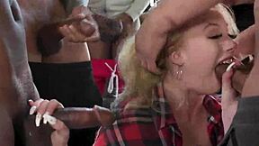 blonde teen dixie lynn bent over gym banging by big black cocks gangbang