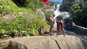 Skinny Brazilian teen slut bent over public doggystyle amateur