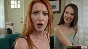 lacy lennon and liz jordan turn poker into hardcore pussy riding orgy