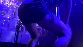 after enigma club dancing my wife spreads pussy at gloryhole for cocks