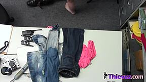 Spy cam catches lily uniform teen pussy fucked doggystyle after arrest