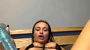 slutty goth teen fucks her tight ass till she cums hard