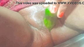 Chubby Indian Wife Fucked by Cucumber on Ranch