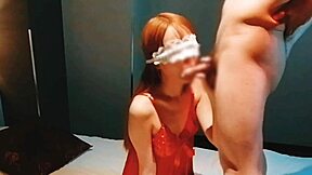 Sis In Red Sexy Lingerie Squeezes Cum From Brother's Cock Amateur Homemade