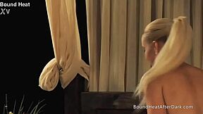 mistress commands busty blonde slaves in femdom lesbian play