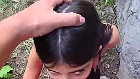 karol smith heads to woods for outdoor petite public cumshots