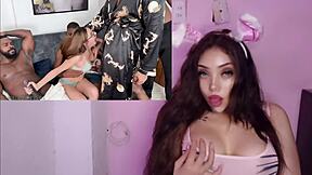 innocent latina teen takes huge black cocks anal creampie