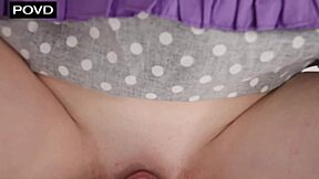 Tess Thompson bends over kitchen counter for creampie with big cock man!