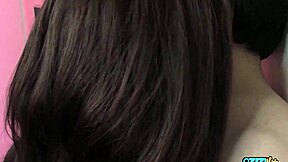 Sweet angel jerks two cocks while one drills her wet cunt rough group pounding